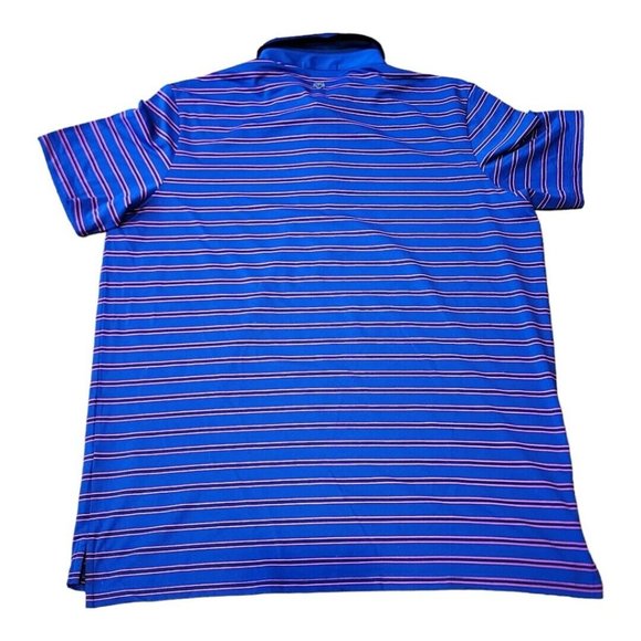 Greyson Polo Shirt Mens XL‎ Purple Striped Short Sleeve Golf Performance NWOT - Picture 2 of 11